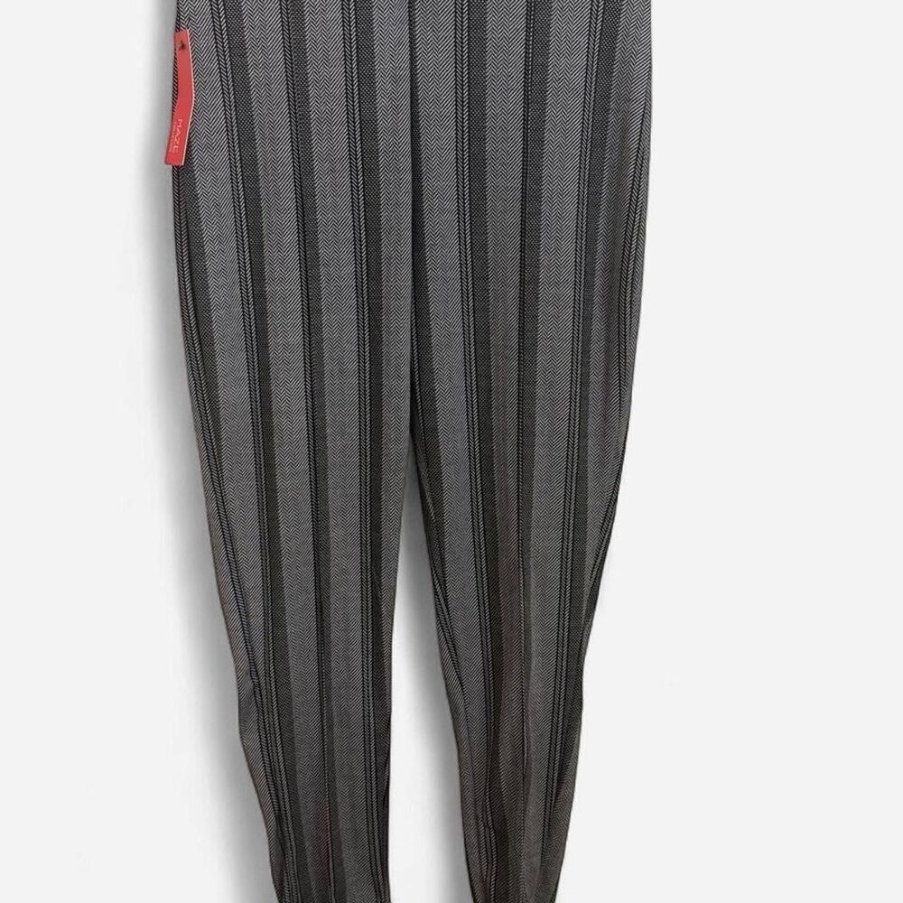 Women's Gray and Black Lightweight Stripped Trousers Size M